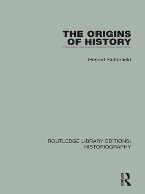 cover image of The Origins of History